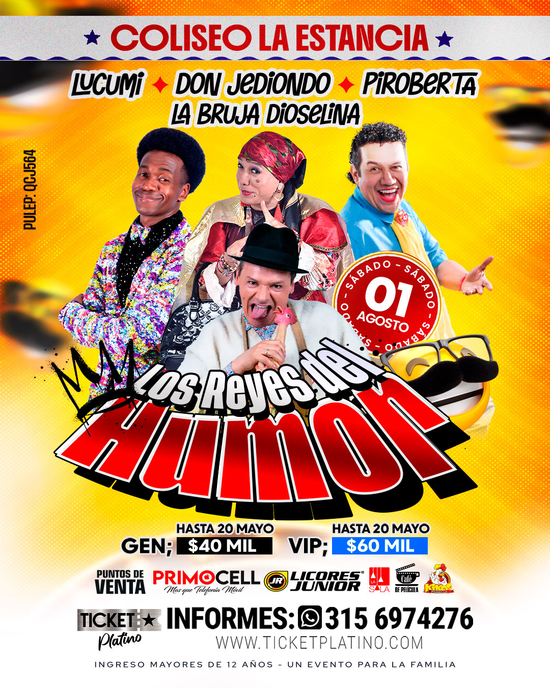 vertical LOS REYES DEL HUMOR POPAYÁN - Imagen 1